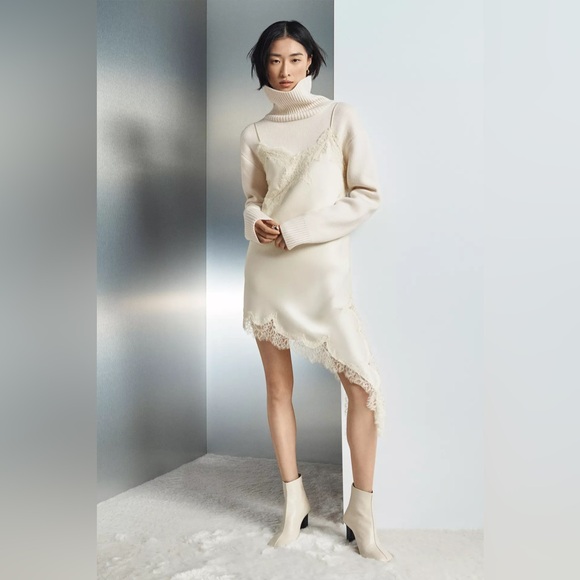 chinese dress ladies ZW COLLECTION Asymmetric Lace Dress  Newin.Style